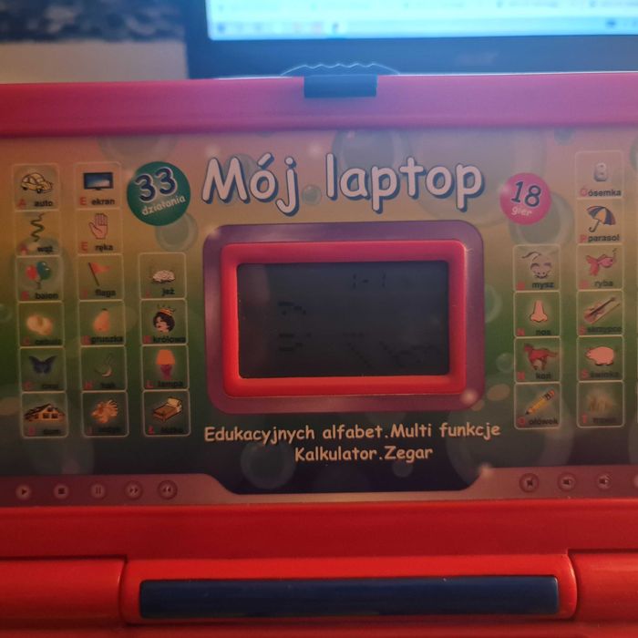 Laptop edukacyjny dla dziecka- gra, wydaje dzwieki, melodie