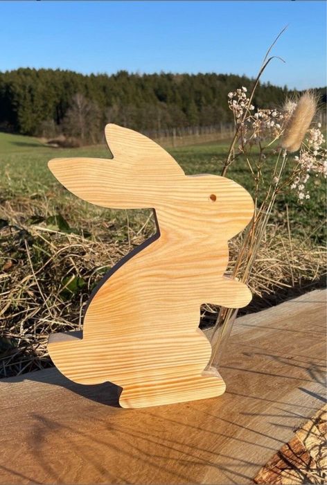 Drewniany zajączek – dekoracja wielkanocna