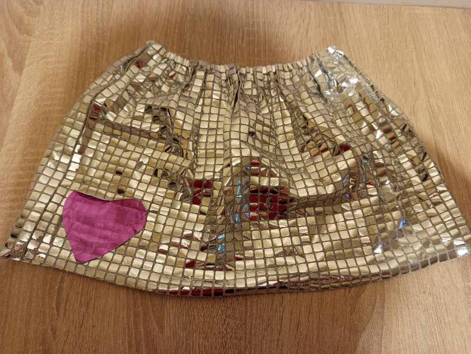 Przebranie na bal karnawałowy srebrna spódnica