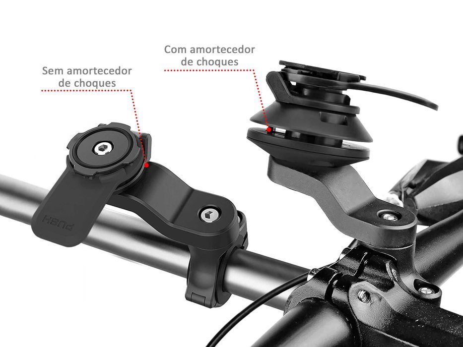 Suporte telemóvel género Quad Lock com amortecedor para moto/bicicleta