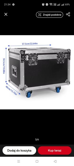 Sprzedam case na sprzęt muzyczny ruchome głowy
