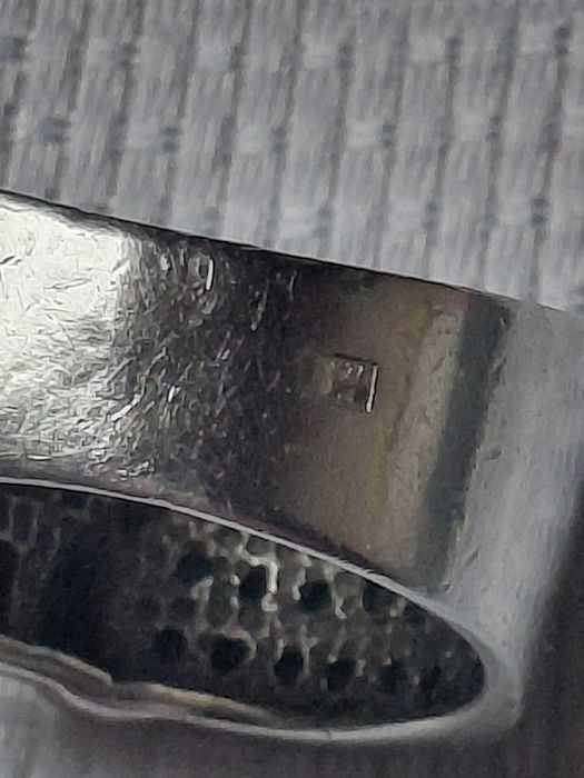 Pierścionek obrączka cyrkonie srebro 925