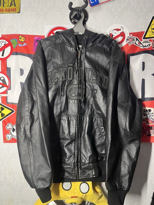 Шкіряний бомбер Ecko Unltd