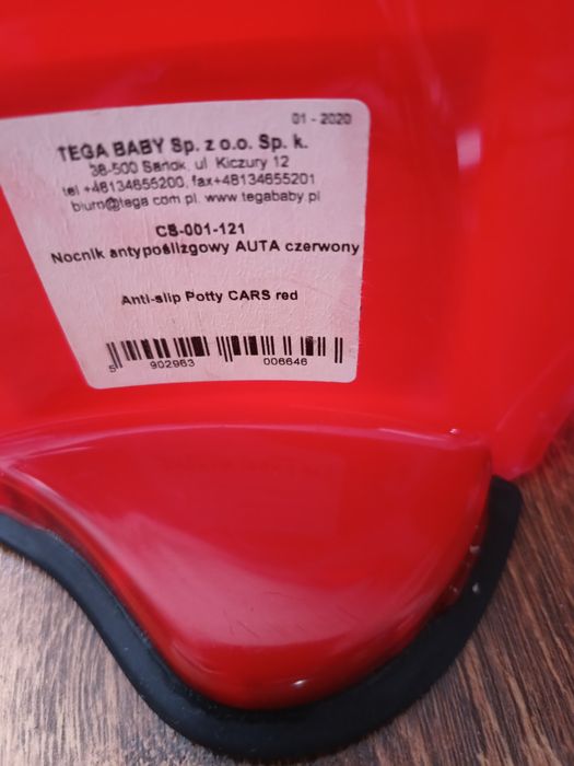 Nocnik czerwony z autami