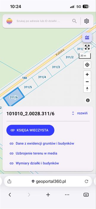 Na sprzedaż działka budowlana – Parzniewice Duże, 1224 m²