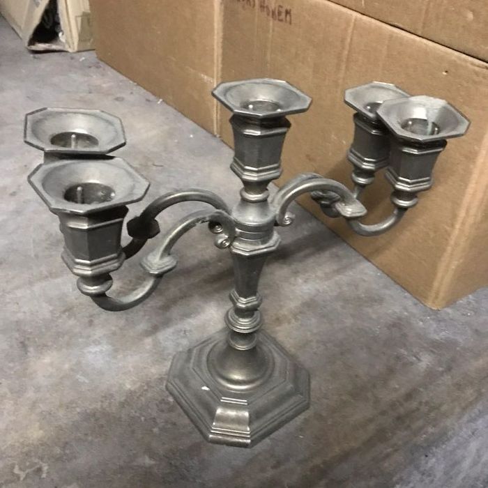 Castiçal antigo de braços para 5 velas