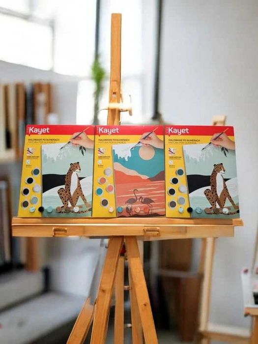 Zestaw 3 obrazków do malowania po numerach – Kayet