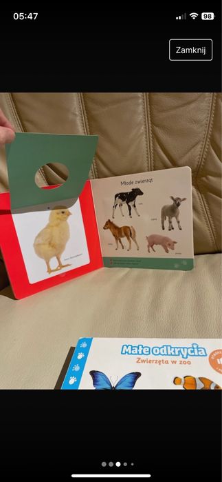 Książeczki interaktywne dźwiękowe z okienkami odgłosy zwierząt