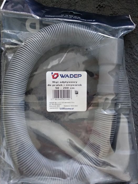 Wadep  wąż odpływowy 50cm-200cm  pralekka/zmywarka