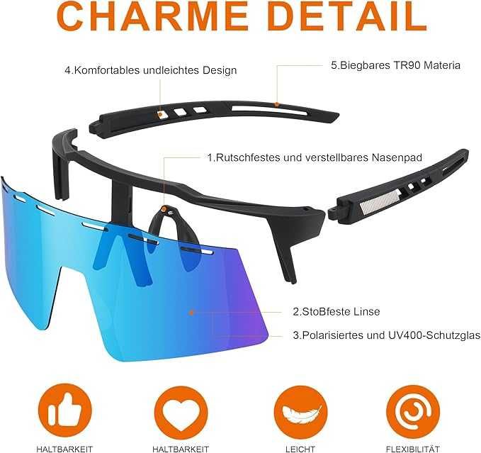 Okulary sportowe z polaryzacją UV400, do jazdy na rowerze biegania