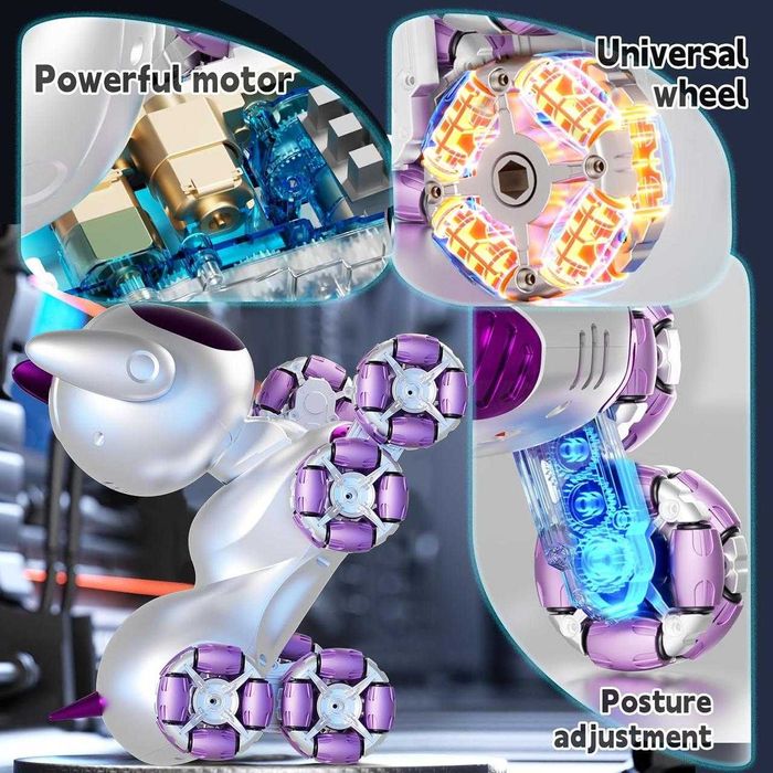 Собака Робопес TOOBY. Щенок Тоби! Интерактивная игрушка Восьмиколесная