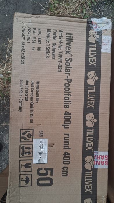 basenowa plandeka solarna 400×400cm