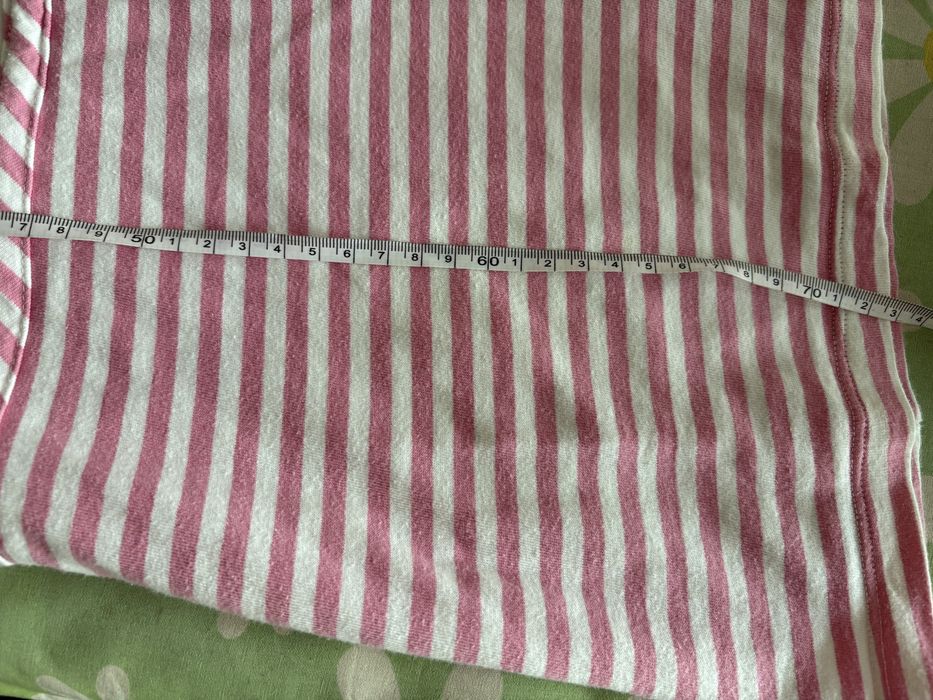 Bluzka polo długa Tommy hilfiger M w paski różowo biała