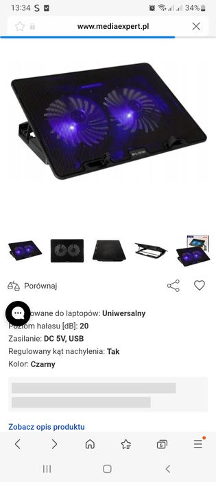 Podstawka chłodząca do laptopa