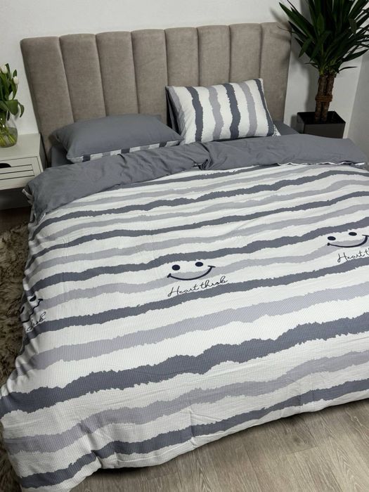 Постільна білизна муслін/жатка з простирадлом на резинці  Постельное