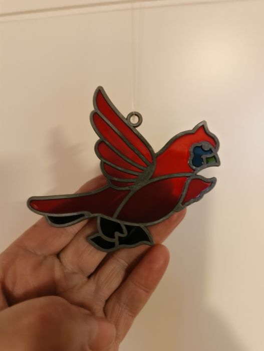 Papuga witraż imitacja szkła