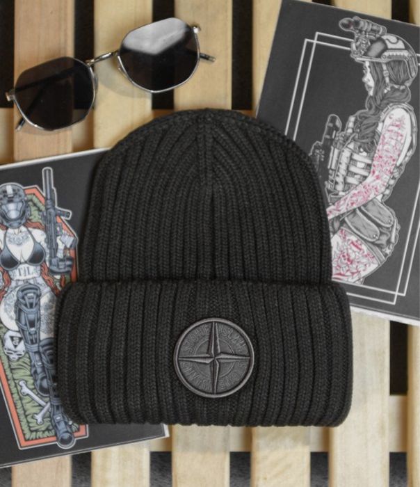 Шапка Stone Island Lux Шапка стон исланд черная