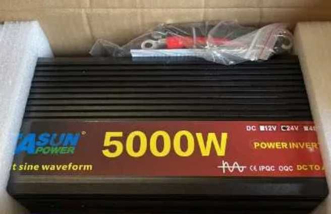 Inversor EASUN ONDA PURA (Camião) converte 24V DC em AC 220V - 5.000W