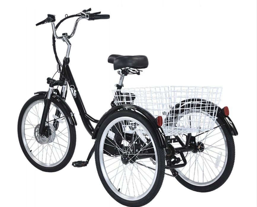 Rower Trójkołowiec Elektryczny 24*1.95'' GOGOBEST GF100 500W