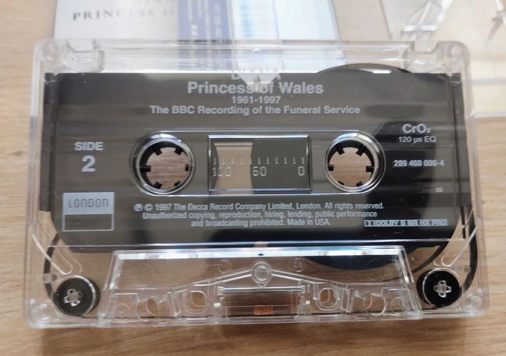 Офіційна касета запису похорон принцеси Уєльскої Діани 6.9.97 від ВВС