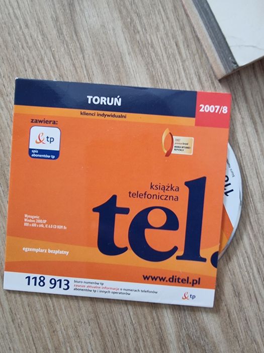 Książki telefoniczne Toruń tp 2001 2005 2007