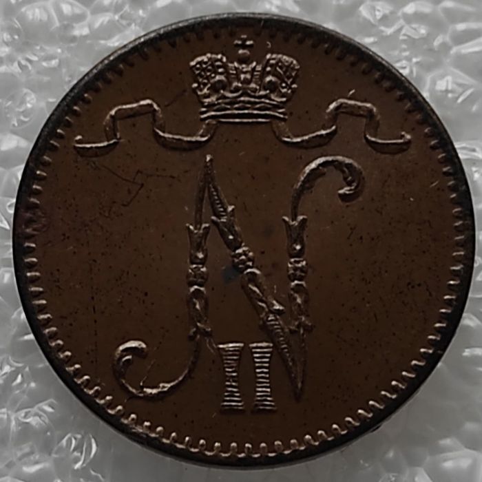 Русско-Финская монета пенни 1906 год. Отличная.