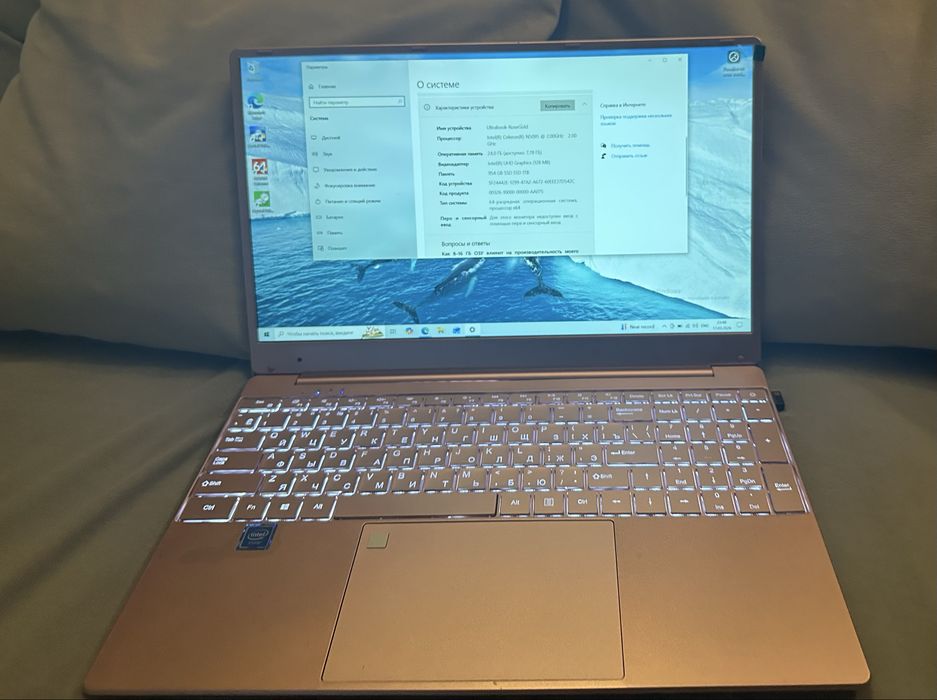 Новый Ноутбук 15.6 ips(intel Celeron N5095 2.0GHz)DDR4 8 GB/SSD256Gb)