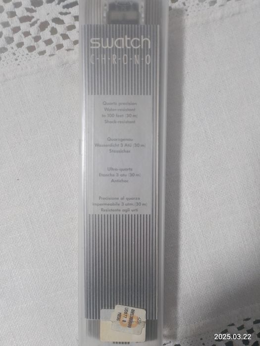 Swatch Chrono Colossal 1991 | Швейцарський годинник, шкіряний ремінець