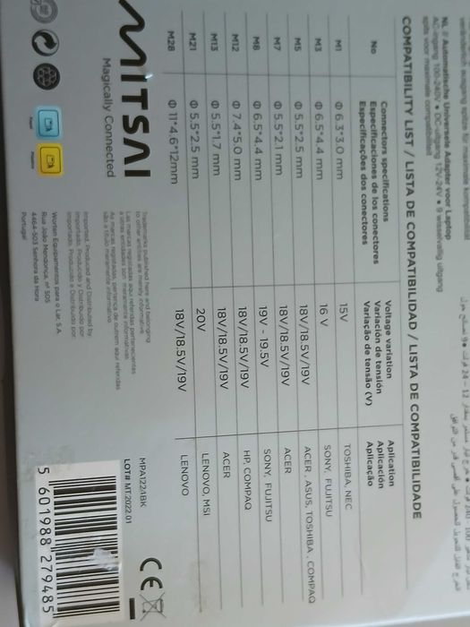 Carregador universal Mitsai 70w