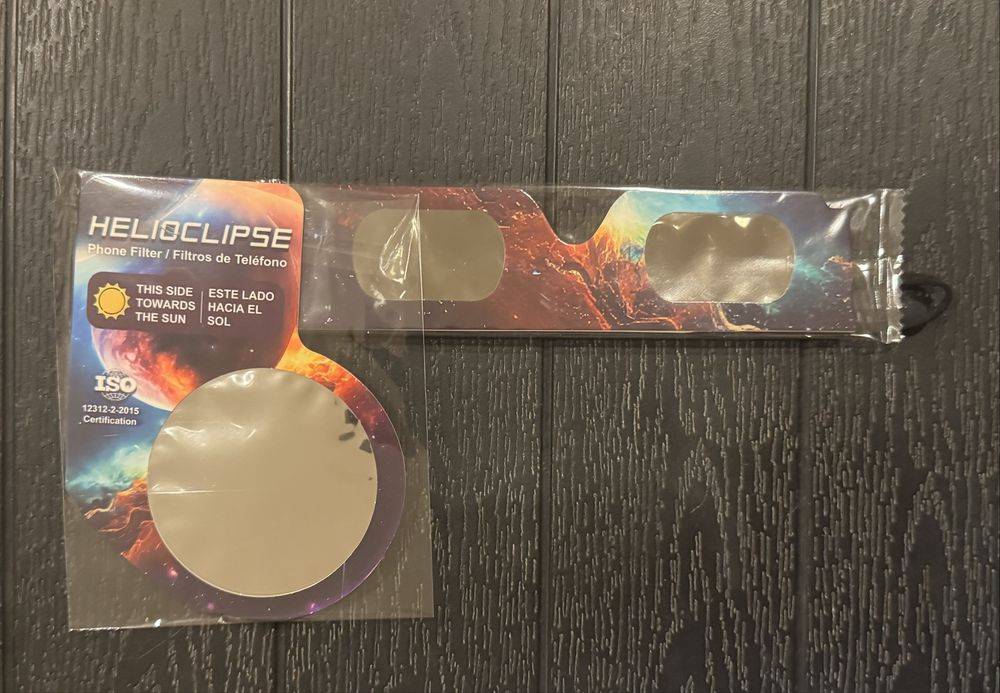 Óculos Eclipse Solar Certificados + Filtro Telemóvel + Elástico