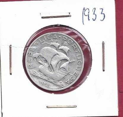 REPUBLICA  5$00   Escudos   1933  Prata