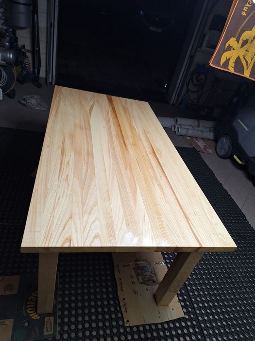 Stół stolik klejony drewniany jesion duży nowy