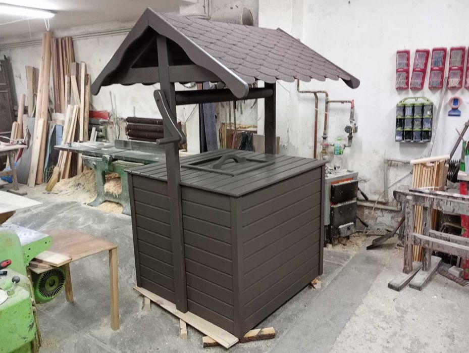 Meble ogrodowe zabudowy pod studnie