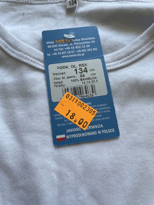 Podkoszulka dlugi rekaw komunia