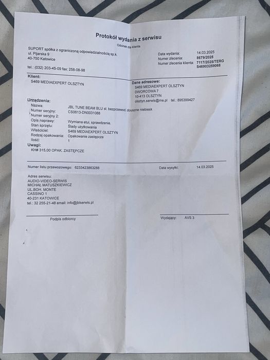 Słuchawki douszne JBL Tune Beam ANC Wodoodporne Niebieski