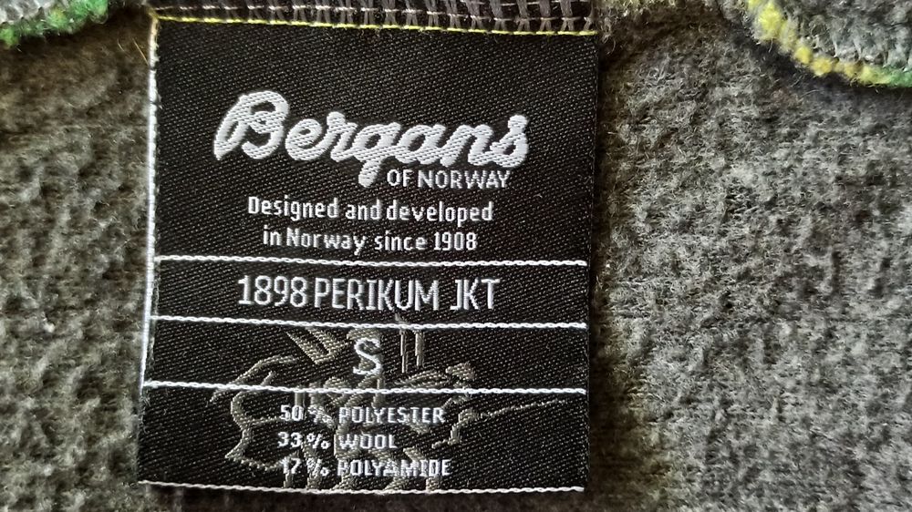 Bluza Bergans Perikum, z wełną /wełniana. Rozm. S