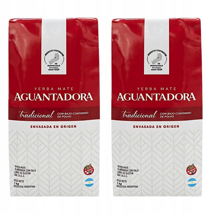 Yerba Mate Aguantadora Tradicional Elaborada 2x1kg 2kg ZESTAW