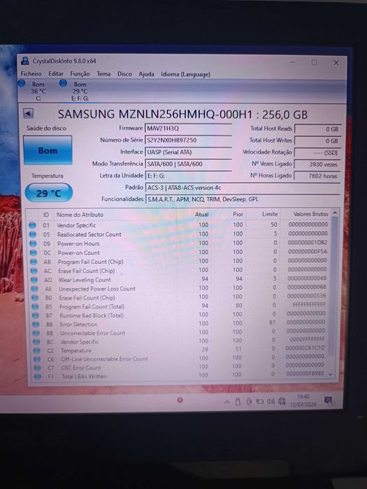 Ssd 256gb m.2 2280