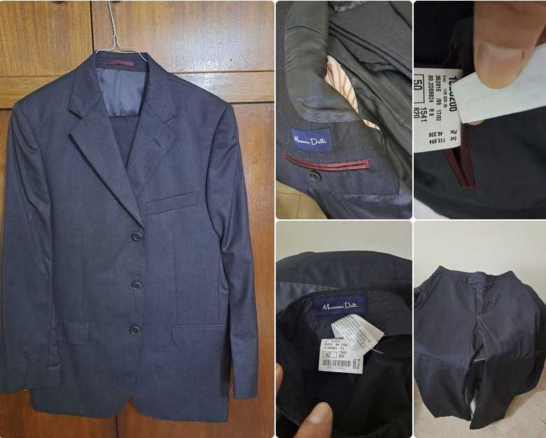 Fato Massimo Dutti 50 Cinz.\Antracite