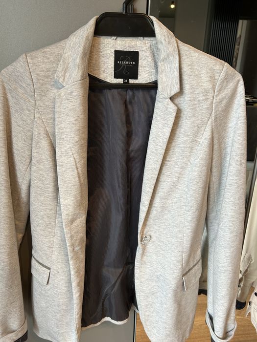 Marynarka szara materialowa Reserved