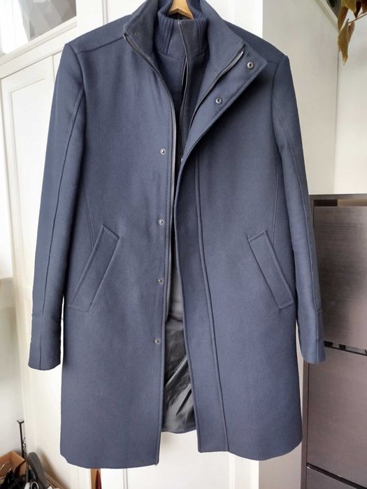 Sobretudo Zara homem azul escuro