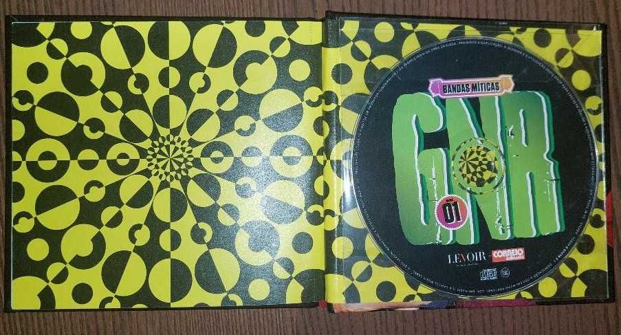 GNR - Bandas miticas - CD com 10 musicas em livro capa dura