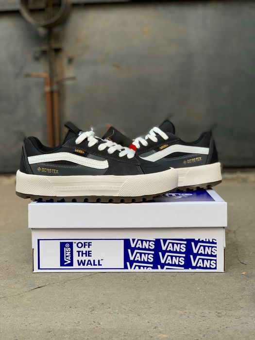 Кеди Vans Old Skool MTE-1 Grey White Black (41-46) — чоловічі Ванс, шкіряні, на осінь