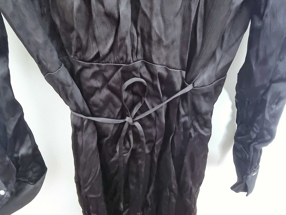 Vestido preto Mango com botões brilhantes 100% viscose, XS - novo