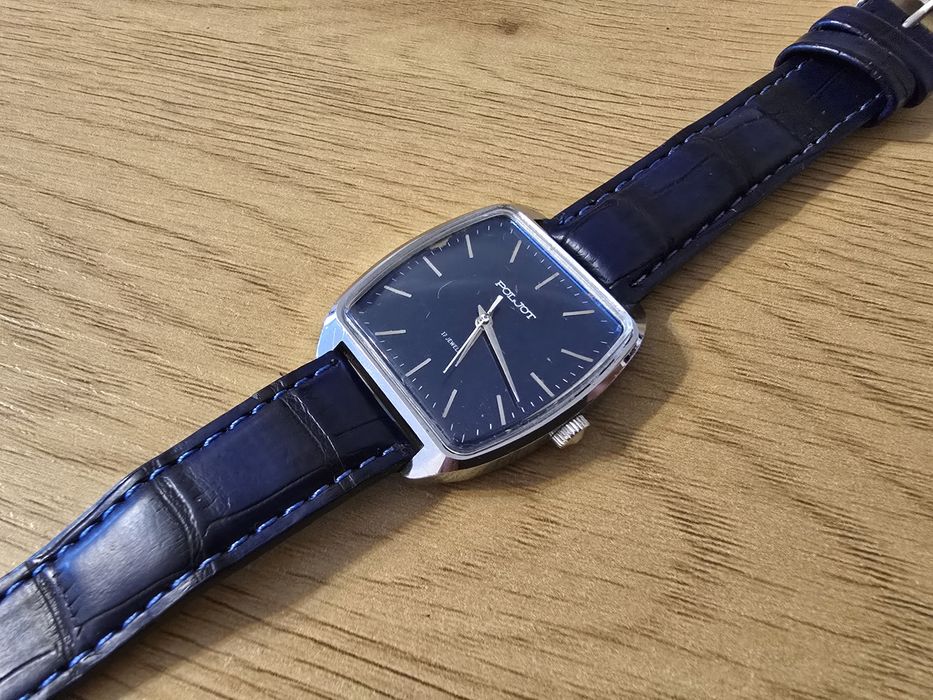 Zegarek Poljot 17 Jewels Mechaniczny Radziecki USSR Kostka