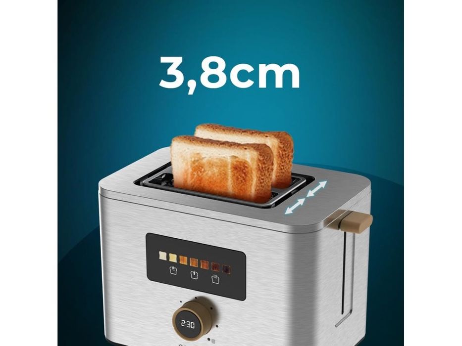 Torradeira 950W em Aço Inoxidável (Nova/selada)