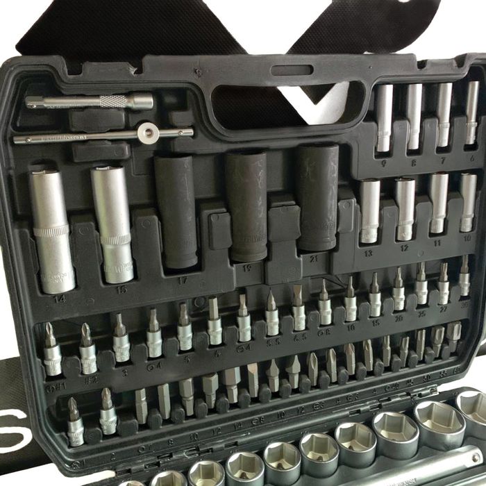 Набір інструментів Sigma 114од. 1/4, 1/2 (4-32мм) + УДАРНІ ГОЛОВКИ!