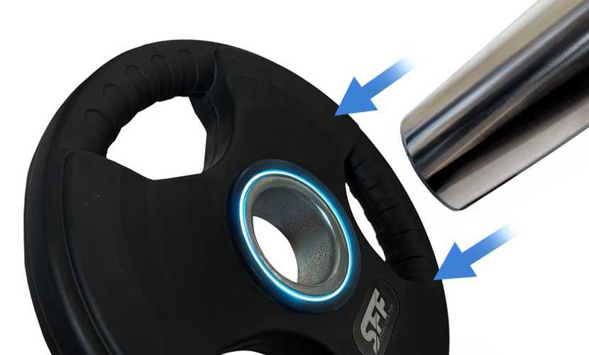 Obciążenie OLIMPIJSKIE krążki 4x1,25kg gumowane 51mm wytrzymałe solidn