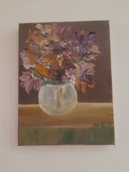 Tela em óleo, dimensões 15x20 cm