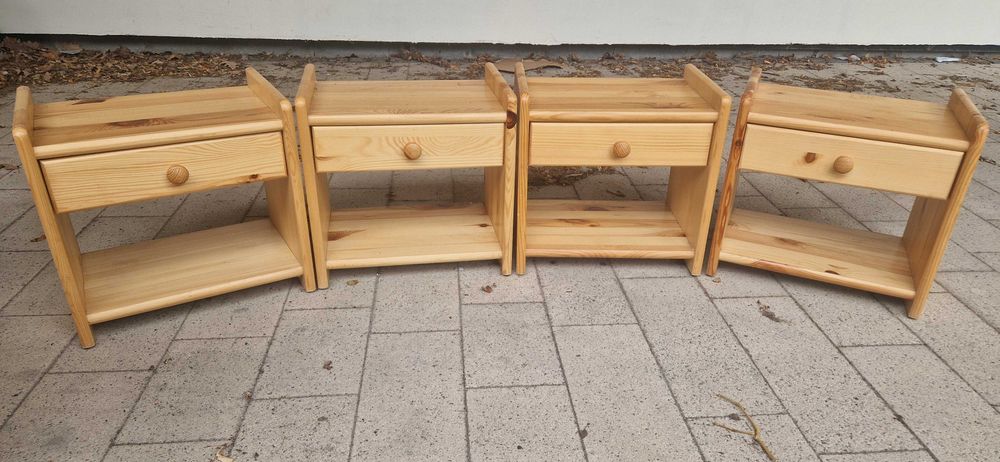 szafki stoliki nocne sosnowe drewniane